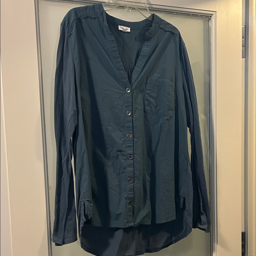 Splendid Teal Casual Shirt